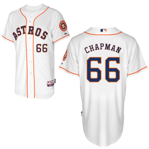 Kevin Chapman #66 MLB Jersey-Houston Astros Men's Authentic Home White Cool Base Baseball Jersey